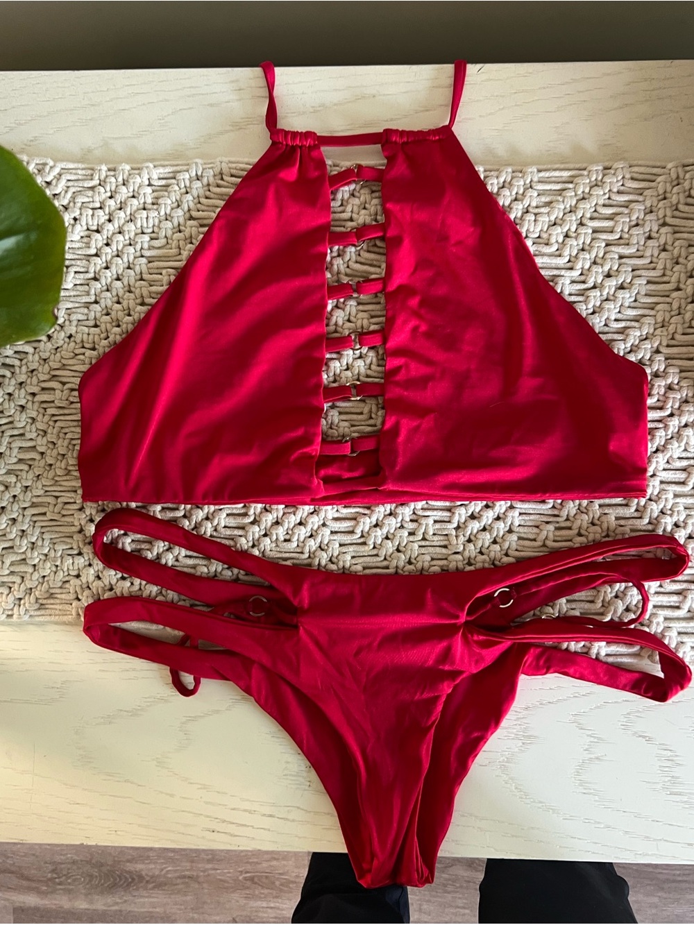 Beach bunny red bikini set